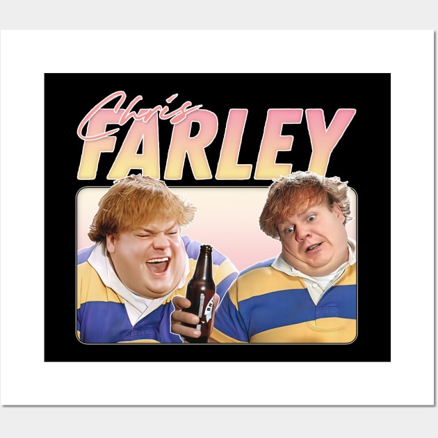 Chris Farley / Retro 90s Aesthetic Design Wall Art by DankFutura